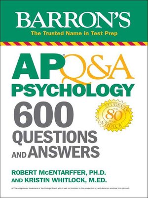cover image of AP Q&A Psychology: 600 Questions and Answers